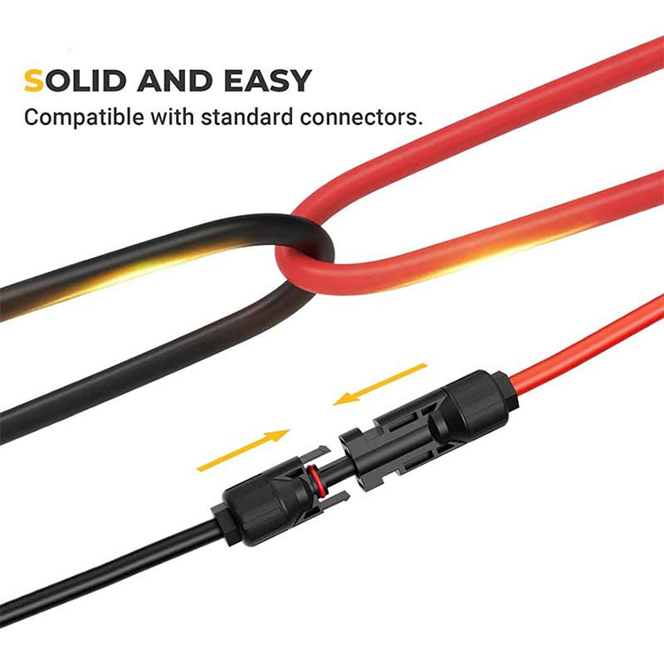 Le câble d'extension solaire de 20 pieds 10AWG deviendra-t-il dur et se fissurera-t-il à basse température?