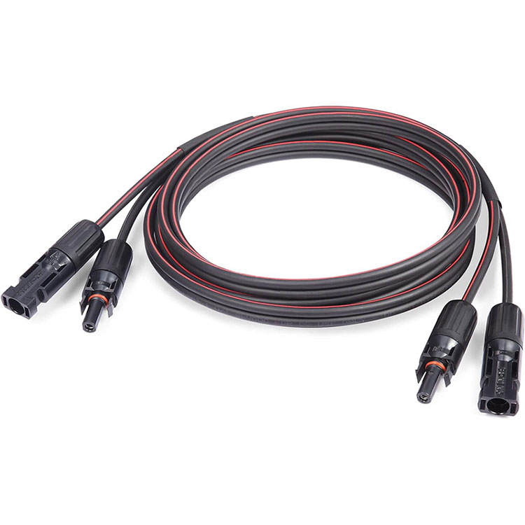 Câble solaire à double noyau rouge et noir de 30 pieds 10AWG