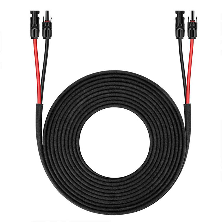 Câble d'extension de panneau solaire-25FT 10AWG (6 mm2) fil de panneau solaire double